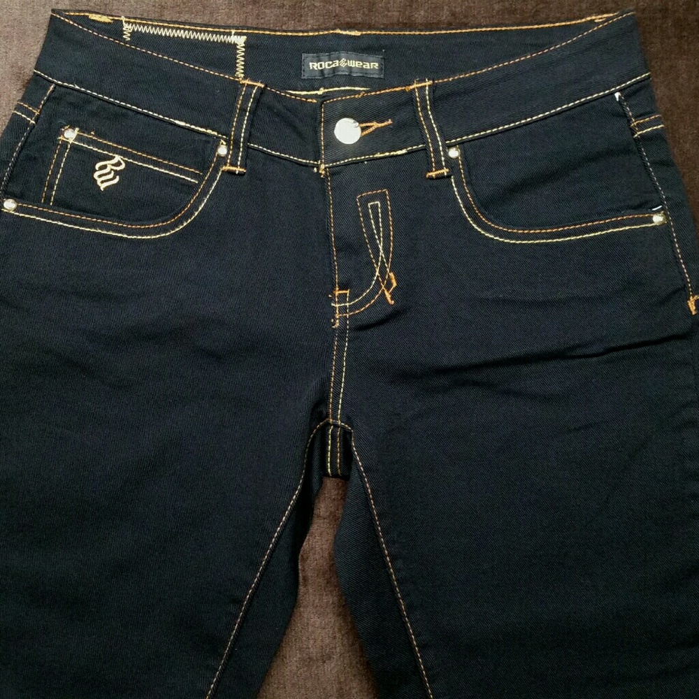 ROCAWEAR Midnight Black Bermudas size 7 NWOT short - Picture 7 of 8